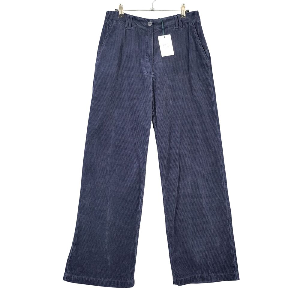 NWT WHITE STUFF Blue Belle Cord Wide Leg Trouser Corduroy Pants US SIZE 6